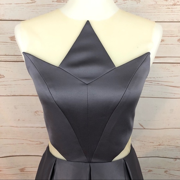 Vintage Y2K Peggy Hartanto Geometric Illusion Red Carpet Formal Cocktail Dress - Picture 5 of 9